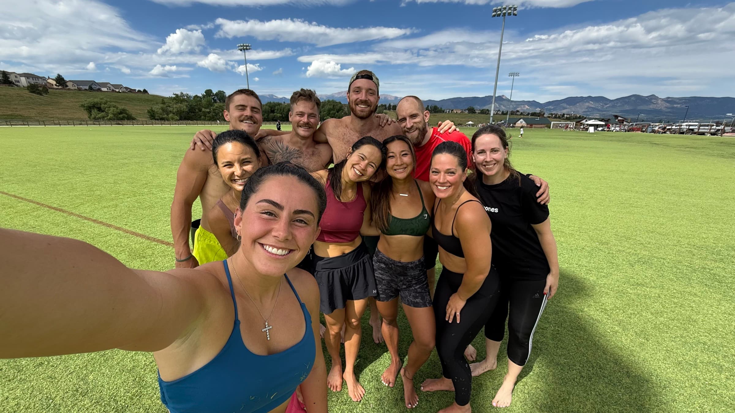 Elevate members together at the park in Colorado Springs