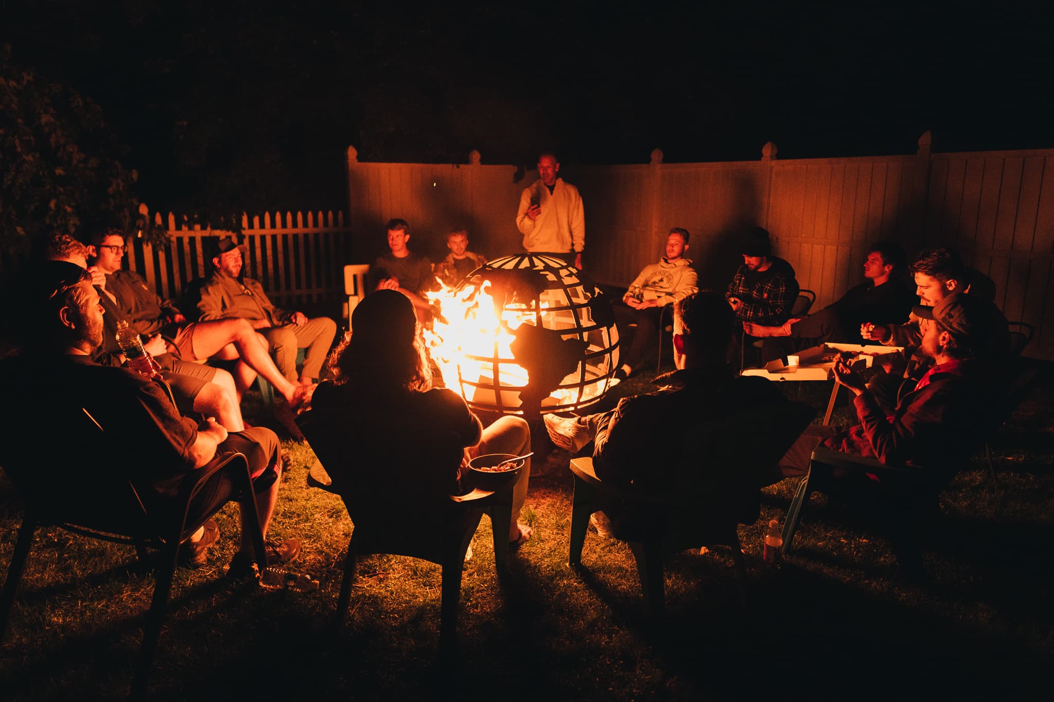 Brotherhood around the bonfire