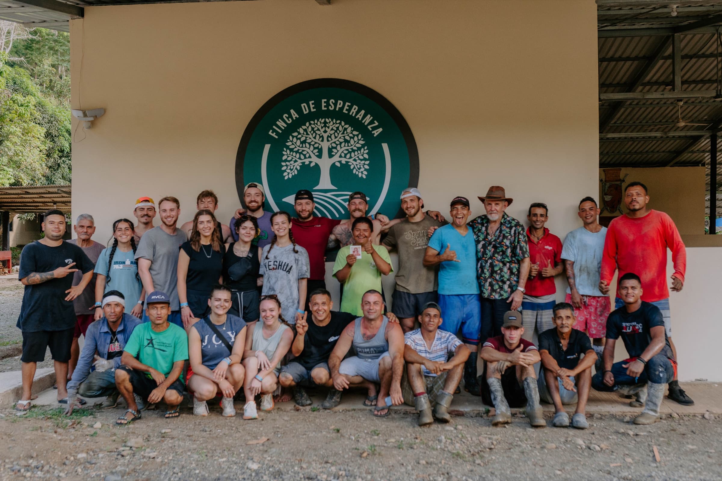 The Elevate mission team with the local community at Finca de Esperanza in Costa Rica
